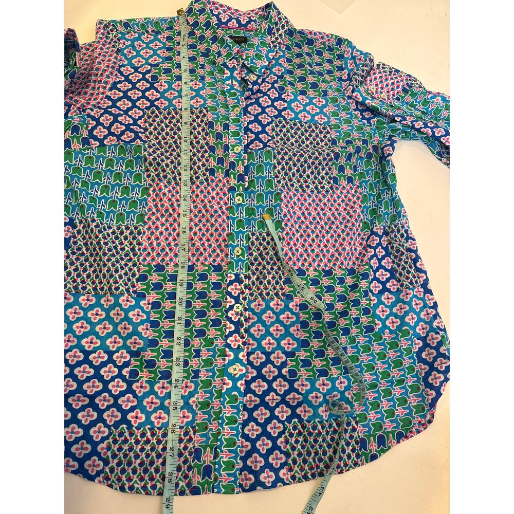 Talbots Floral Tulip Patchwork Colorful Long Slee… - image 7